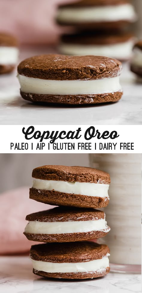 Paleo German Recipes, Aip Cookies, Homemade Oreo Cookies, Aip Snacks, Unbound Wellness, Aip Desserts, Aip Paleo Recipes, Paleo Cookies, Paleo Baking