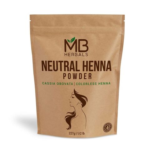 MB Herbals Neutral Henna Powder 227g | Half Pound | Senna Powder | Cassia obovata | Colorless Henna | Natural Hair Conditioner | For Soft Shiny & Healthy Hair Henna Natural Hair, Cassia Obovata, Henna Leaves, Henna Powder, Natural Hair Conditioner, Hair Color Orange, Natural Hair Treatments, Henna Paste, Henna Hair