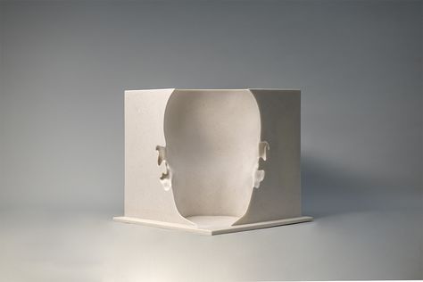 CUBE, from the Counterforms series, 2021 | NAZAR BILYK Nazar Bilyk, Artificial Marble, Marble, Sculpture, Stone