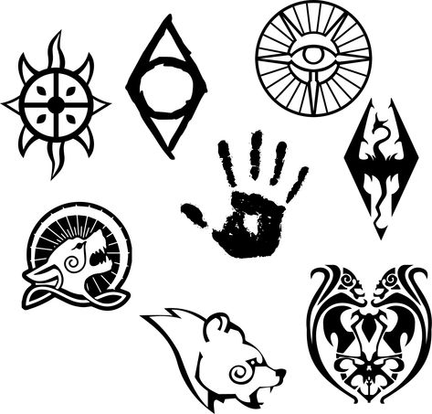 Figured sense everyone liked the previous Bethesda Factions I decided to do Skyrim Minimalist Skyrim Tattoo, Skyrim Forsworn Art, Skyrim Tattoo Ideas Symbols, Skyrim Stickers, Khajiit Skyrim, Skyrim Symbols, Skyrim Items, Skyrim Tattoo Ideas, Skyrim Symbol