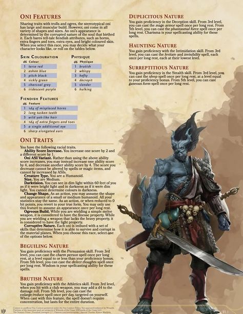 Dnd 5e Races, Homebrew Races, 5e Races, Dungeons And Dragons Races, D D Races, D D Classes, Dnd Races, Dungeon Master's Guide, Dnd Classes