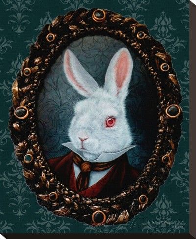 Rabbit Artwork, Steampunk Animals, Fantasy Animals, Animal Portraits, Rabbit Art, Bunny Art, Lowbrow Art, Painting Edges, White Rabbit