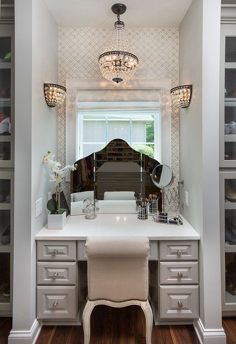 Master closet with vanity