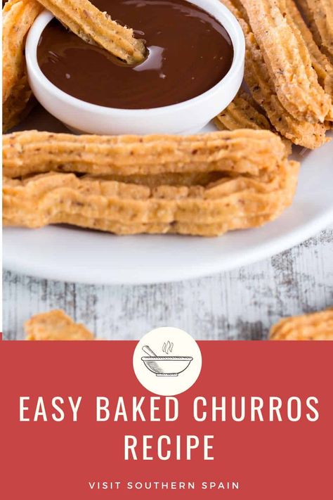 Are you craving some Simple Baked Churros from Spain? Try this easy baked churros recipe with healthier twist! Skip the frying and enjoy crispy, golden churros right from your oven. Light, fluffy, and coated in cinnamon sugar, these churros are perfect for dessert or a fun snack. Wondering how to make baked churros? It's simple with this step-by-step guide. Save this recipe for baked churro perfection without the guilt! #bakedchurros #easyrecipe #dessertideas Dinner Ideas Spanish, Baked Churros Recipe, Dinner Recipes Authentic, Spanish Chorizo Recipes, Spanish Churros Recipe, Authentic Churros, Best Churros Recipe, Spanish Flan Recipe, Chorizo Recipes Dinner