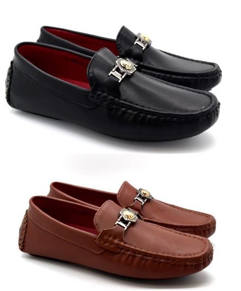 NEW BOYS KIDS SLIP ON LOAFER DESIGNER BUCKLE CASUAL DRESS SHOES EU SIZE 27-40 Mens Slip On Loafers, Kids Loafers, Casual Dress Shoes, Dress Designer, Shoes Uk, Boys Shoes, Loafer Shoes, Kid Shoes, Kids Boys