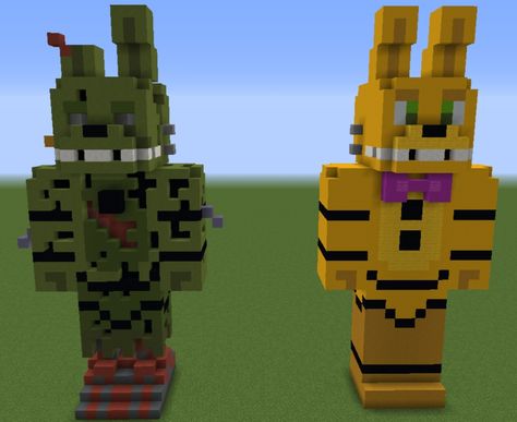 Minecraft FNAF Minecraft Fnaf Building Ideas, Fnaf In Minecraft, Minecraft Fnaf Pizzaria Build, Minecraft Fnaf Building, Fnaf Minecraft Builds, Statues Minecraft, Fnaf Cupcakes, Minecraft Park, Fnaf Minecraft