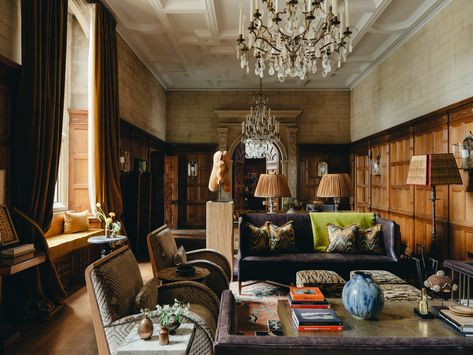 Most Luxurious Country House Hotel in the UK, Estelle Manor, Has Ripped Up the Rulebook With Wild Abandon | AD Middle East Manor Interior, Roman And Williams, Woodland Cottage, London Interior Design, London Interior, Country House Hotels, Rural Retreats, Private Dining Room, Private Club