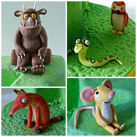 The Gruffalo - by adorecake @ CakesDecor.com - cake decorating website Gruffalo Birthday Party, Gruffalo Cake, Gruffalo Activities, Gruffalo Party, 2nd Birthday Cake, 4th Birthday Cakes, 3rd Birthday Cakes, 2 Birthday Cake, Fondant Animals