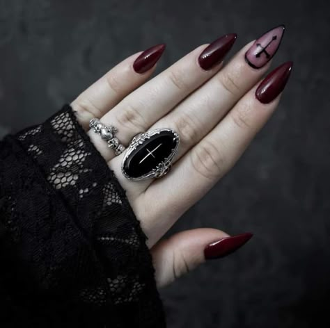 Vampire Fang Nails, Black Goth Nails, Vampire Nails, Quartz Nails, Classy Nail Art, Punk Nails, Gothic Nails, Goth Nails, New Nails