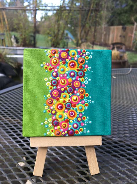 Dot Art Painting On Canvas, Blob Painting Ideas, Blob Painting, Painting With Acrylics, Mother's Day Activities, Painted Flower Pots, Painted Rocks Diy, Dot Art Painting, Mandala Dots