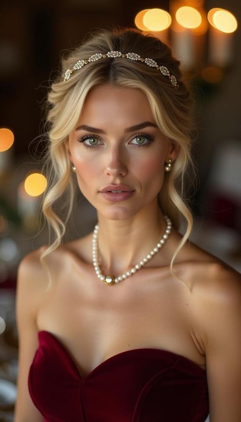 23 Stunning Christmas Party Hairstyles for Every Hair Length Christmas Wedding Hairstyles, Hairstyle For Cocktail Party, Crazy Holiday Hair, Christmas Party Hairstyles Medium, Christmas Party Hairstyles Long, Easy Party Hair, Hairstyles For Christmas Party, Christmas Updo, Party Hairstyles Medium