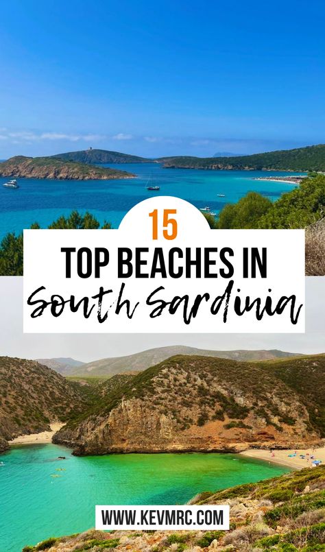 Sardinia is world famous for its wonderful crystal clear beaches. If you are traveling the south of the island, discover in this post the 15 best beaches in southern Sardinia, with a free map to find them easily. best sardinia beaches | sardinia beach | south sardinia beaches | sardinia beach beautiful places | best beaches in sardinia | sardinia beaches map | sardinia italy beaches #sardiniabeaches #southsardinia Sardinia Honeymoon, South Sardinia, Sardinia Beaches, Sardinia Travel, Best Beaches In Sardinia, Sardinia Beach, Europe Honeymoon, Italy Beaches, Traveling Europe