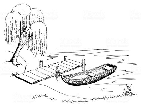 sketch an open boat pictures - Yahoo Image Search Results Pier Drawing, Black And White Png, Boat Pictures, White Png, Cat Tattoos, Chicken And Shrimp Recipes, Water Drawing, Chicken And Shrimp Pasta, Black And White Landscape