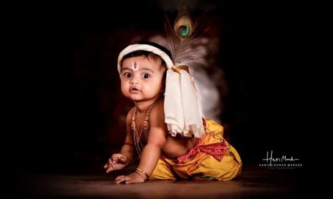 Little Krishna Sreekrishna Jayanthi Baby Photos, Krishna Jeyanthi Baby Shoot, Little Krishna Photoshoot, Sreekrishna Jayanthi Photos, Vishu Photography, Baby Krishna Photoshoot, Krishna Outfit, Krishna Photoshoot, Krishna Baby