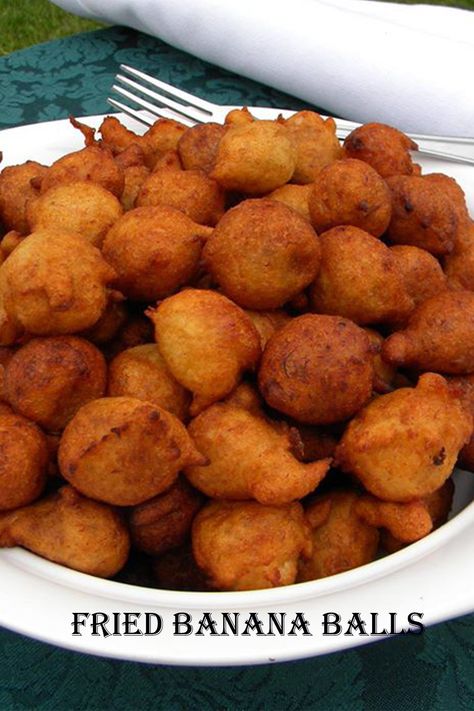 Banana Balls, Fried Banana Recipes, Samoan Food, Banana Recipes Overripe, Banana Fritters, Banana Dessert Recipes, Dessert Recipies, Fried Bananas, Appetizers Easy Finger Food