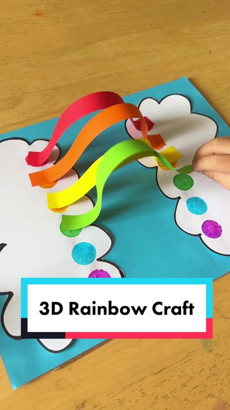 Make a 3D Rainbow Craft - a fine motor + colour matching activity for children! 🌈 Follow @happytotshelf for more fun and easy learning activities for kids! 👉🏻 Recommended for 2 to 4 years old ❤️ Love this activity? Please share this video with all your friends! #learningisfun #handsonlearning #preschoolactivities #toddleractivities #kidscrafts Preschool Rainbow Activities, Rainbow Activity, Preschool Rainbow Crafts, Rainbow Crafts For Toddlers, Rainbow Activities For Toddlers, Rainbow Activities Preschool, Rainbow Craft, Rainbow Crafts Preschool, Rainbow Lessons