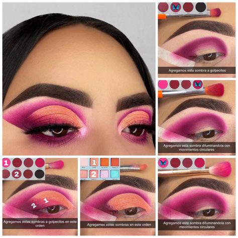 Eyeshadow Looks Step By Step, Pretend Makeup, Dry Skin Makeup, Makeup Pictorial, Morphe Palette, Makeup Nails Designs, Purple Eye Makeup, Pink Eye Makeup, Beginners Eye Makeup