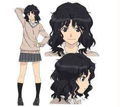 Tanamachi Kaoru, Anime Curly Hair, Amagami Ss, Black Hair Bangs, Anime Head, Black Anime Characters, Curly Girl Hairstyles, Model Drawing, Curly Hair With Bangs