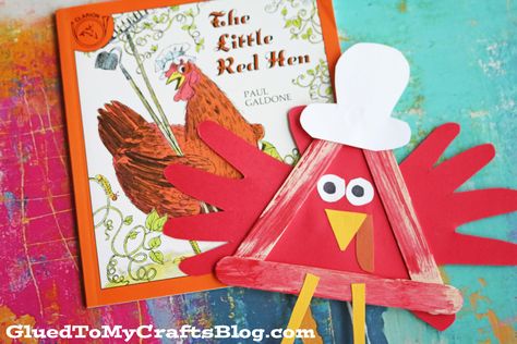 Today I’m super excited to be sharing another kid friendly craft that goes along perfectly with one of my favorite childhood stories. You probably have heard of the story of Little Red Hen {affiliate link to book} and today’s kid friendly craft goes along perfectly with it! Little Red Hen is a time-tested cautionary tale about how … Book Inspired Crafts, Little Red Hen Activities, Storytime Themes, The Little Red Hen, Apple Preschool, Red Crafts, Farm Preschool, Theme Activities, Little Red Hen