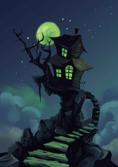 Haunted House Drawing, House Background, Spooky Witch, Pastel Sec, Spooky House, Halloween Artwork, Halloween Wallpaper Iphone, Halloween Illustration, Halloween Drawings