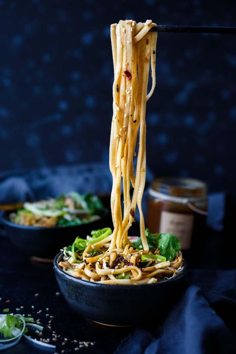 Filled with savory umami flavor, Longevity Noodles are seasoned with vegan oyster sauce and tossed with shiitake mushrooms, bok choy and scallions. Vegan & gluten-free adaptable. A simple dish with the most satisfying balance of flavors and textures. Follow for more vegan recipes! Noodles Dinner, Longevity Noodles, Buckwheat Soba Noodles, Noodle Doodle, Salty Recipes, Noodle Dinner, Vegan Salad Dressing, Pasta Rice, Meatless Mondays