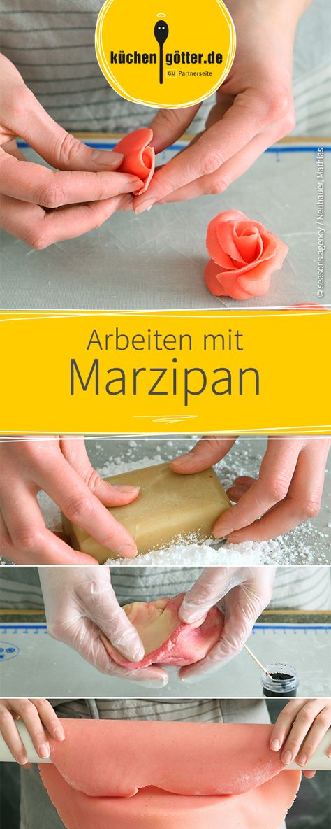 Mit unseren Tipps und Tricks werdet ihr zum Profi für Motivtorten. Wir zeigen euch den leichten Umfang mit Marzipan. Sweet Bakery, Cake Tutorial, Girl Blog, Marzipan, Food Art, Frosting, Fondant, Dessert Recipes, Food And Drink