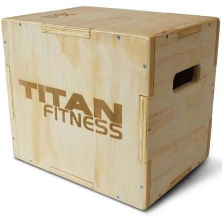 Titan Fitness 12 inch 14 inch 16 inch Wood Plyometric Box Stair Climber Workout, Plyo Box, Stair Climber, Creativity Exercises, Box Jumps, Garage Gym, Power Rack, Gym Design, Home Gym Equipment