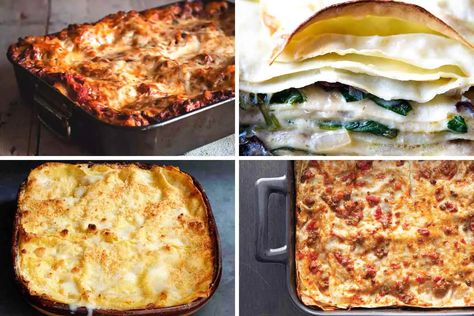 9 Lasagna Recipes Meatball Lasagna, Lasagna Bolognese, Mushroom Lasagna, Skillet Lasagna, Lasagna Recipes, Beef Lasagna, Vegetarian Lasagna, Vegetable Lasagna, Easy Skillet