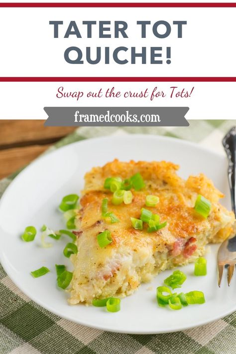 Tater Tot Quiche Recipes, Tater Tot Quiche Crust, Tater Tot Quiche, Tater Tot Crust Quiche, Quiche With Tater Tot Crust, Tater Tot Crust, No Crust Quiche, Bacon And Cheese Quiche, Brunch Quiche