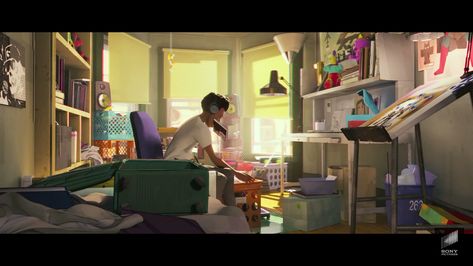 Into the spider verse - love his room! Miles Morales Bedroom, Miles Morales Room, Man Room Design, Room With Bunk Beds, Spiderman Bedroom, Spiderman Room, Miles Morales Spiderman, Marvel Characters Art, Man Room