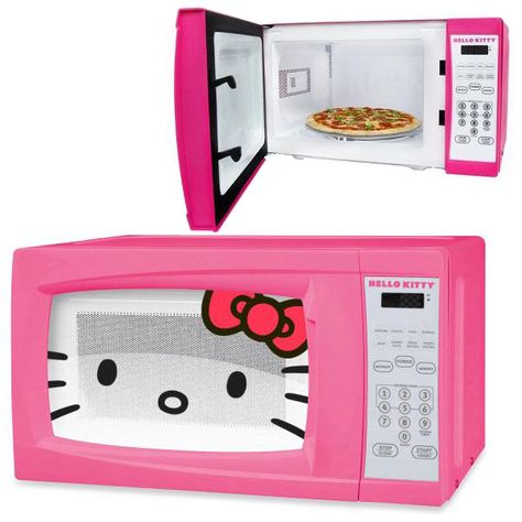 Hello Kitty Microwave  -- Llama doesn't know if her dorm for this yr has a microwave in it yet...but if it doesn't, she says she wants THIS ONE! :) Microwave Pink, Hello Kitty Toaster, Pink Microwave, Hello Kitty Appliances, Hello Kitty Water Bottle, Hello Kitty Kitchen, Chocolate Advent Calendar, Images Hello Kitty, Hello Kitty Merchandise