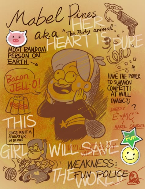 Mabel Funny Cartoons Drawings, Gravity Falls Book, Libro Gravity Falls, Gravity Falls Journal, Monster Falls, Gravity Fall, Dipper And Mabel, Desenhos Gravity Falls, Gravity Falls Comics