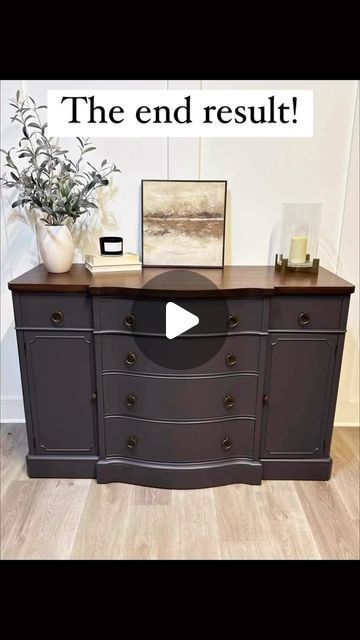 MATT + JENNIFER MOSES on Instagram: "CUSTOMIZATION!
We put this buffet up for customization. This means someone claims it and decides the design plan and we do the work! Her plan (included inspiration photos to give us an idea!):
Change the hardware to ring pulls
Paint the base “iron ore”
Stain the top @generalfinishes “Provincial”

We loved the end results!" Iron Ore Furniture, Iron Ore Painted Furniture, Ring Pulls, Iron Ore, Inspiration Photos, Do The Work, Design Planning, Painted Furniture, The End