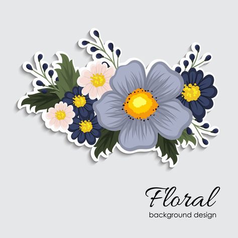 Floral element. sticker template | Premium Vector #Freepik #vector #background #pattern #flower #vintage Tag Sheets For Scrapbook, Floral Stickers Vintage Flowers, Flowers Stickers Printable, Flower Stickers Printable, Printable Flower Stickers, Flower Stickers Aesthetic, Cute Flower Stickers, Flowers For Scrapbook, Printable Flower Pattern