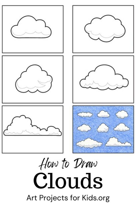 Clouds Drawing Step By Step, How To Draw A Cloud Easy, Cloud Art Project, How To Draw A Cloud Step By Step, Cloud Drawing Step By Step, How To Draw Clouds Step By Step, Drawing Clouds Pencil, How To Draw Clouds With Pencil, How To Draw A Cloud