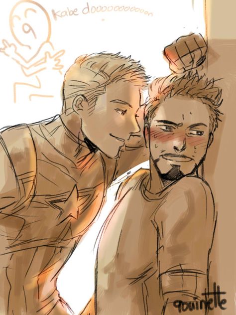 Shy!Tony x Sassy!Dom!Steve--> can I get more of this, pleease? Stony Avengers, Stony Superfamily, Superfamily Avengers, Weird Drawings, Steve And Tony, Iron Man Captain America, Short Comics, Ms Marvel, Avengers Funny