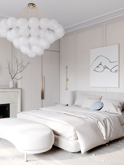 Park Avenue on Behance Bilik Idaman, Bilik Tidur, غرفة ملابس, White Furniture, The Ceiling, White Bedroom, Apartment Interior Design, Home Room Design, Apartment Interior