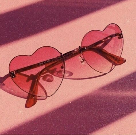 Shaped Sunglasses, Heart Shaped Sunglasses, Red Aesthetic, Sunglasses, Red, Pink