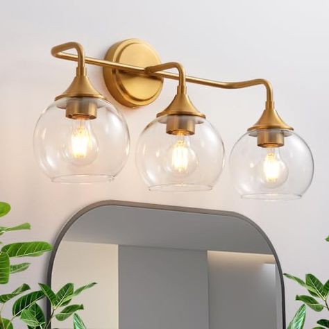 Modern Bathroom Vanity Lights, Bathroom Vanity Lights, Modern Bathroom Vanity Lighting, Light Fixtures Bathroom Vanity, Vanity Light Fixtures, Bathroom Vanity Light, Vanity Lights, Gold Bathroom, Light Vanity