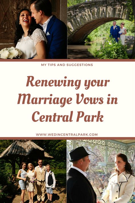 Wedding Vow Renewal in Central Park Casual Vow Renewal, Winter Wedding Destinations, Central Park Wedding, Central Park Weddings, Destination Bride, Wedding Renewal Vows, Contemporary Bride, Wedding Vow Renewal, Wedding Vows Renewal