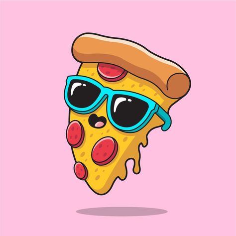 This vector image is a mouthwatering masterpiece, featuring a pizza slice wearing trendy sunglasses. It's the ultimate fusion of flavor and fashion. #PizzaLover #PizzaFashion #FoodieFinds #SunglassesEmoji #PizzaParty #TrendyEats #PizzaStyle #FoodArt #PizzaTime Pizza Slice Drawing, Character With Sunglasses, Pizza Character, Pizza Drawing, Pizza Vector, Pizza Style, Wearing Sunglasses, Pizza Slice, Trendy Sunglasses