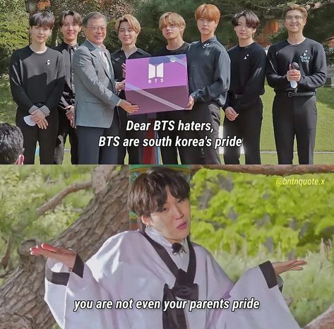 BTS MEMES 💜😂 Savage Lines For Haters, Savage Replies To Bts Haters, Savage Replies To Haters, Bts Haters, Savage Reply, Savage Replies, Dear Haters, Quotes About Haters, Bts Texts