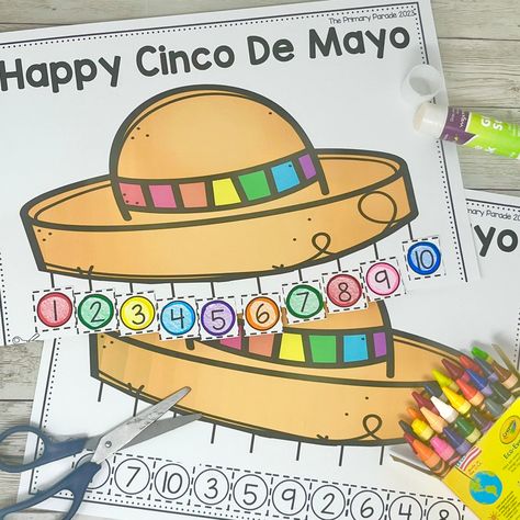 Practice ordering numbers this May with this free Cinco de Mayo worksheet for kids! #iloveteaching #preschoolmom #mypreschooler #preschoolhomeschool #finemotorskills #iteachkindergarten #iteachk #iteachpreschool #handsonlearning #playallday #classroom #homeschoolpreschool #kidsactivities #kidactivities #preschool #prek #iteachkinder #iteachprek #preschoolactivities #cincodemayo#kindergartenteacher#kindergarten #playmatters #sensoryplay #learningthroughplay #montessorikids #montessoriathome #p Fiesta Activities For Preschool, Cinco De Mayo Stem Activities, Cinco De Mayo Crafts For Kids, Cinco De Mayo For Kids, Hispanic Heritage Month Crafts, Mexico Theme, April Preschool, Books And Activities, Alphabet Crafts Preschool