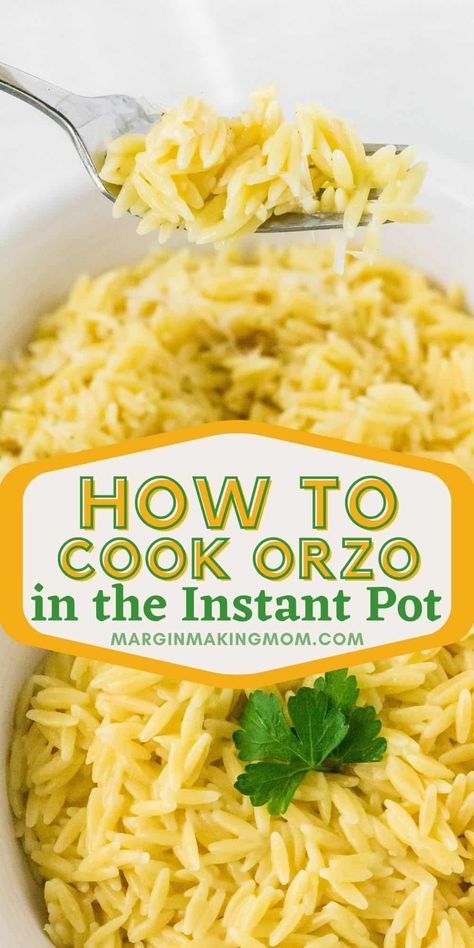 Did you know you can cook orzo pasta in the Instant Pot? It's so easy to do! Learn our simple technique, complete with cook times and ratios, that make this versatile pasta so simple to prepare. Instant Pot Orzo, Orzo Recipes Side, Cooking Knowledge, Tiny Pasta, How To Cook Orzo, Instant Pot Pasta Recipe, Orzo Recipes, Savoury Recipes, Electric Pressure Cooker