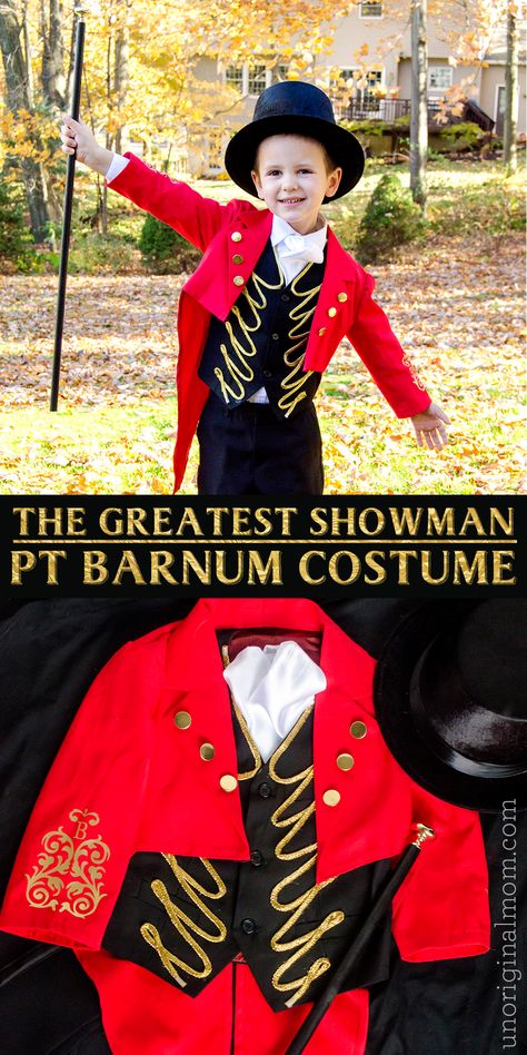 DIY Greatest Showman Costumes: PT Barnum - unOriginal Mom Pt Barnum Costume, Diy Greatest Showman Costumes, Greatest Showman Costumes Diy, Anne Wheeler Costume, Coordinating Halloween Costumes, Greatest Showman Costumes, Circus Costume Kids, Outfit Carnaval, Anne Wheeler