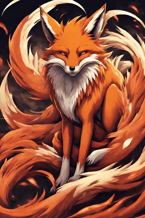 Indulge in an incredible journey with our Anime Fox Art, where each stroke brings to life the mythical Kyuubi No Kitsune 9-Tailed Fox. This charming work-in-progress immerses you in vibrant hues, allowing you to feel the power and grace of anime animals. Share the magic, love, and inspiration that comes with each tail. 9 Tailed Fox, Cat King, Fox Images, Kitsune Fox, Legend Wallpaper, Magic Love, Nine Tailed Fox, Fox Logo, Creatures Art