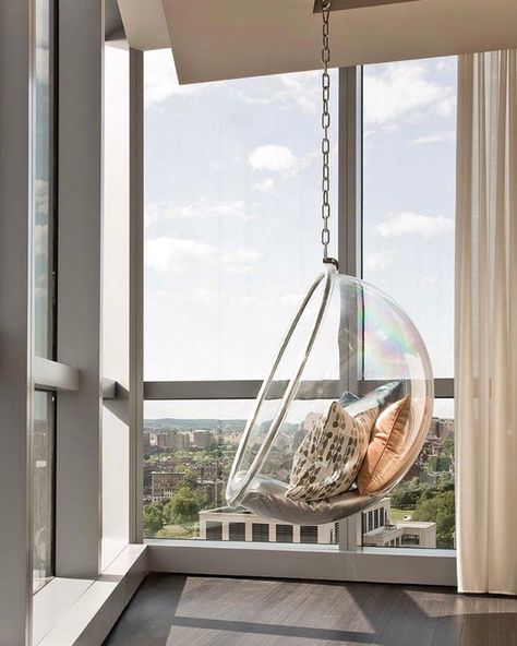 Room Swing, Bedroom Ideas Luxury, Bubble Chair, Eero Aarnio, Startup Office, Hanging Seats, Indoor Swing, Hanging Chairs, Ball Chair