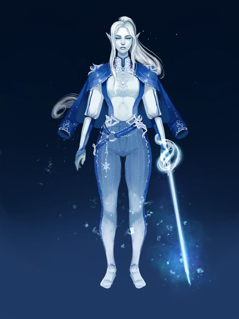 Winter Eladrin Dnd, Eladrin Female, Eladrin Dnd, Dragon Sorcerer, Winter Eladrin, Rime Of The Frost Maiden, D And D Characters, Dnd Resources, Dnd Gods