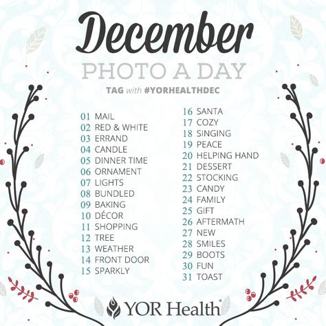 Photo Challenge Instagram, December Photo Challenge, December Challenge, Photo A Day Challenge, Photo Prompts, Monthly Photos, Photography Challenge, Photography 101, Photography Lessons