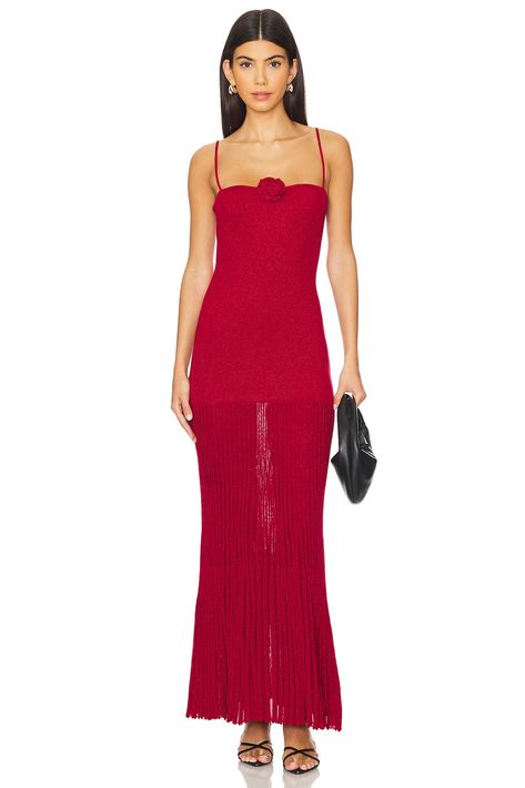 Lovers and Friends Aster Maxi Dress in Red | REVOLVE Los Angeles Lifestyle, Knitted Swimsuit, Italy Trip, California Cool, Leather Lingerie, The Lovers, Beauty Dress, Wishing Well, Revolve Clothing